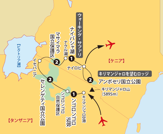 ケニア・タンザニア地図sp