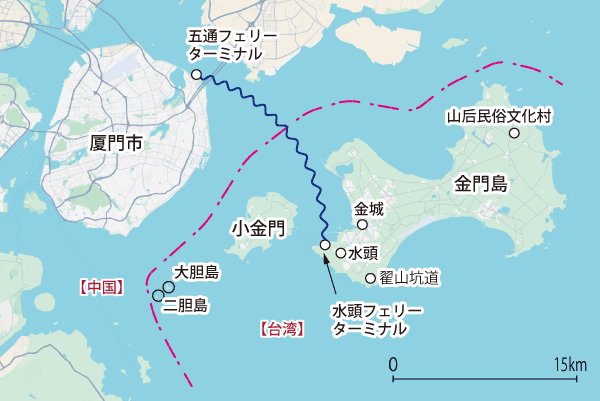 金門島(金門県)地図