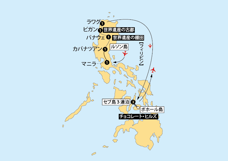 フィリピン９日間地図pc