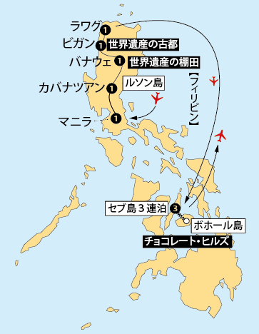 フィリピン９日間地図sp
