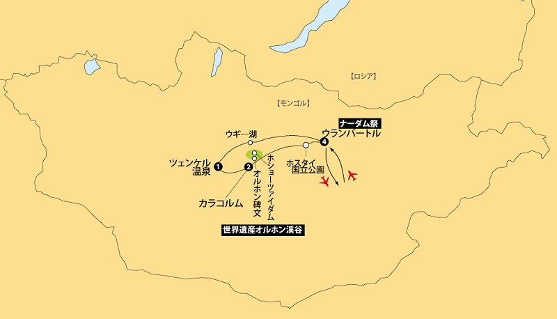 モンゴル旅行地図pc