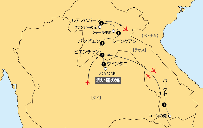 ノンハン湖とラオス地図pc