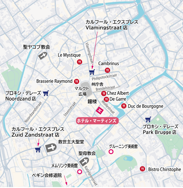 ホテル・マーティンズ周辺詳細図
