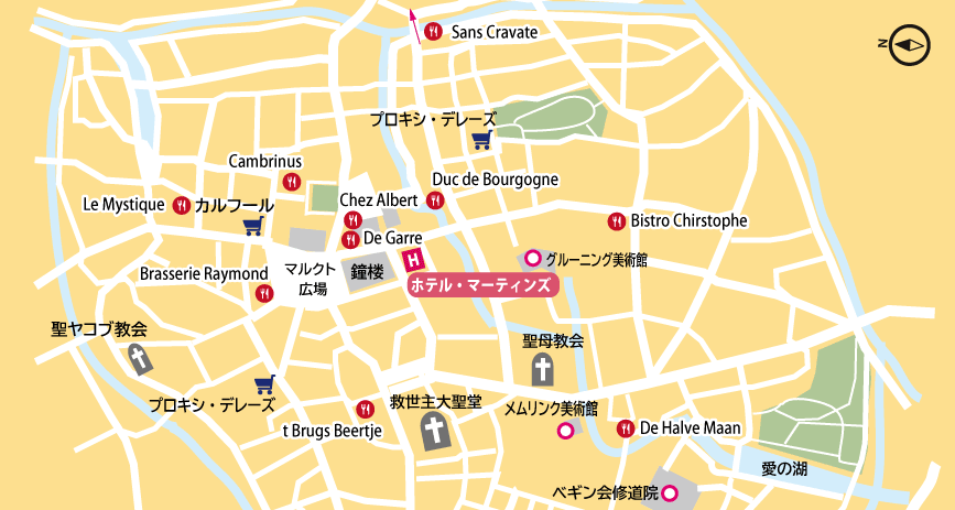 ホテル・マーティンズ周辺詳細図