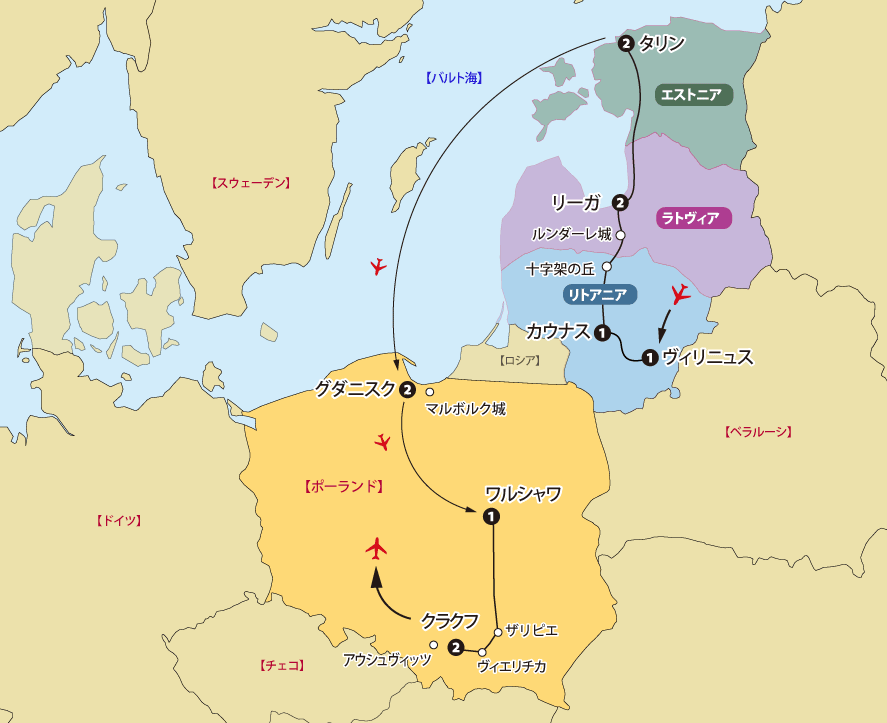 バルト３国地図