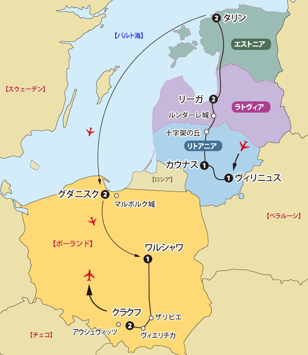 バルト３国地図