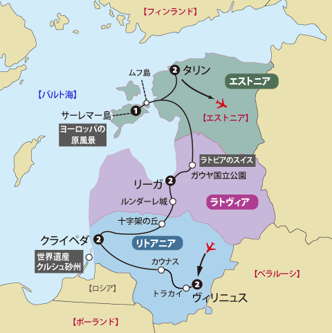 バルト３国地図