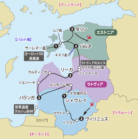 バルト３国地図