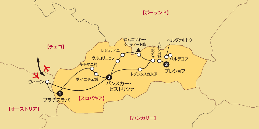 スロバキア地図