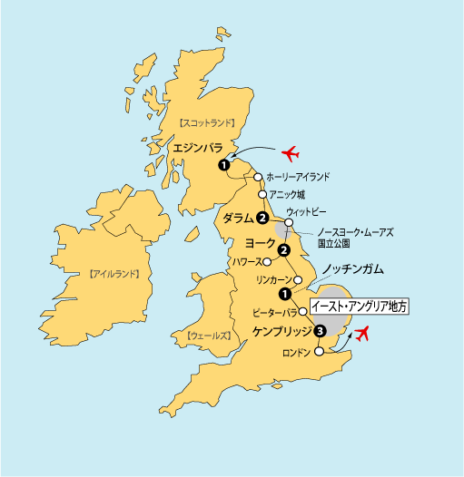 イーストアングリア地図