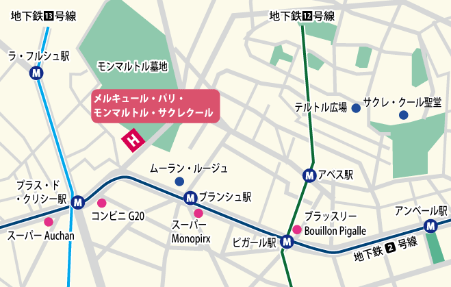 晩秋のパリで暮らすように過ごす旅 10日間 地図sp
