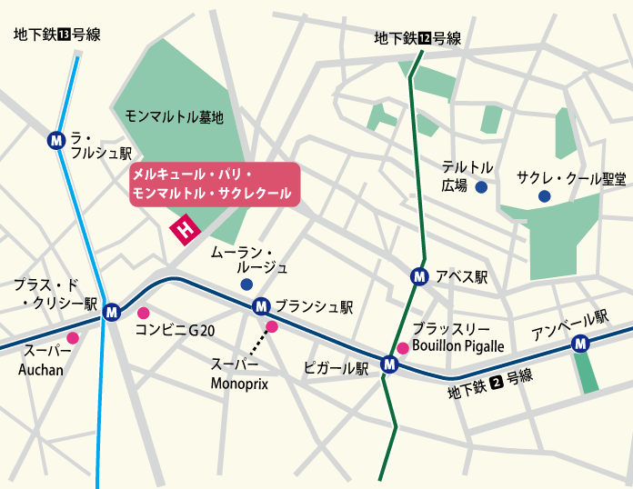 晩秋のパリで暮らすように過ごす旅 10日間 地図sp