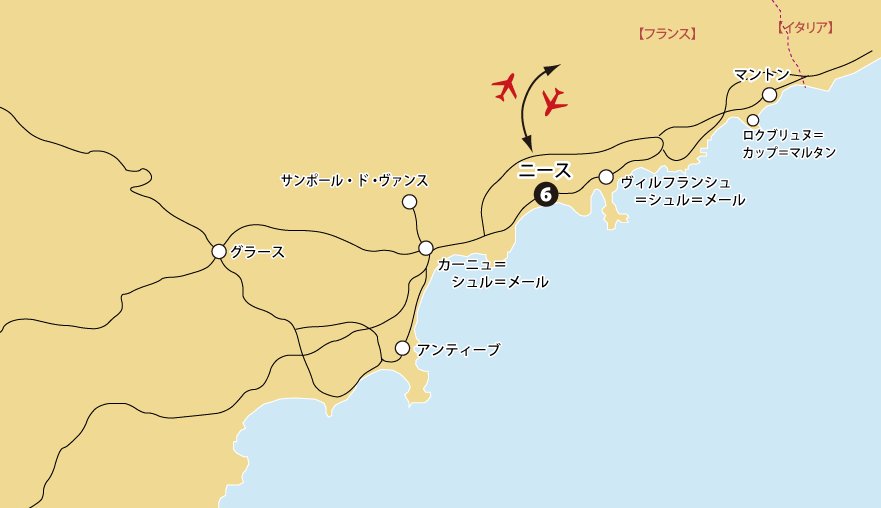 南仏プロヴァンスとコート・ダジュール地図pc