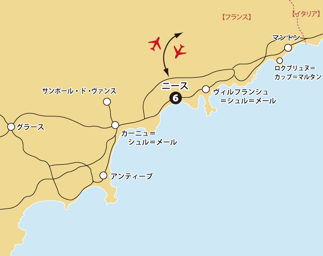 南仏プロヴァンス地図とコート・ダジュールsp