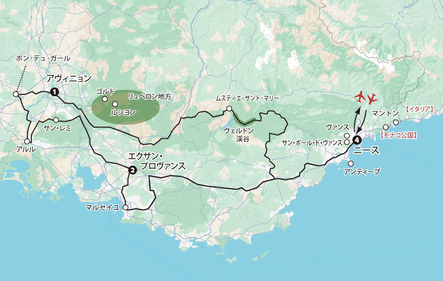 ニースのカーニバルと南仏プロヴァンス地図