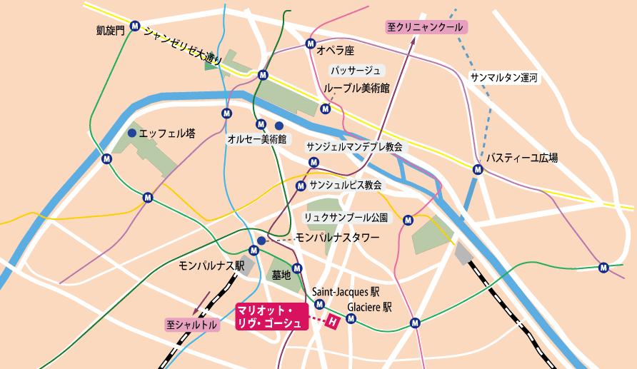 夏のパリで暮らすように過ごす旅 10日間 地図sp