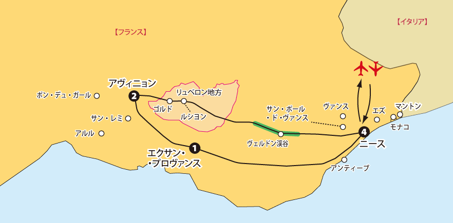南仏プロヴァンスとコート・ダジュール地図pc