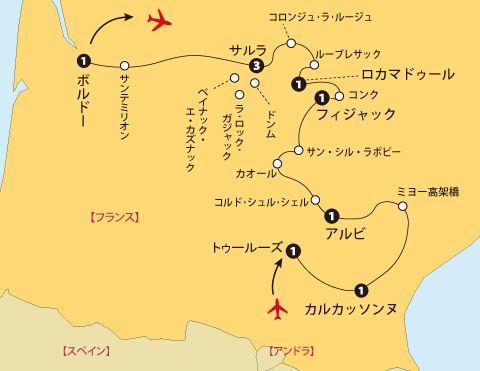 フランス南西部地図sp