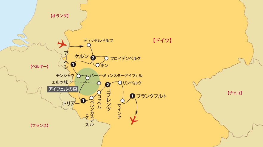 ドイツ西部地図pc