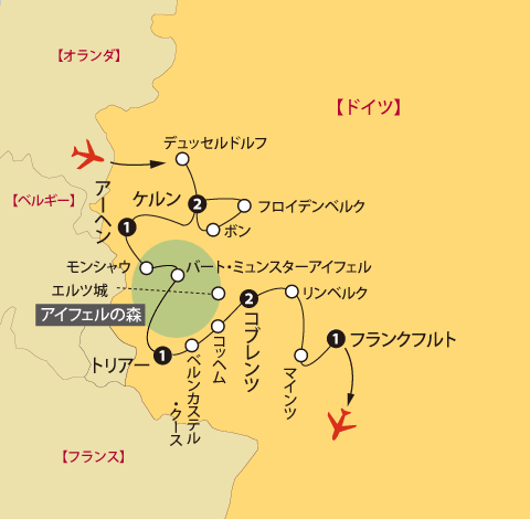 ドイツ西部地図sp