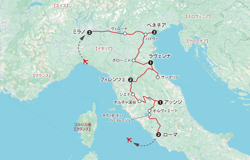 イタリア地図