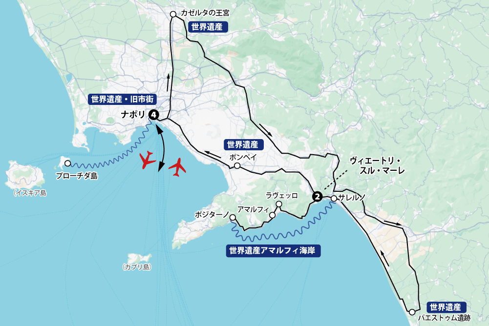 アマルフィナポリ地図
