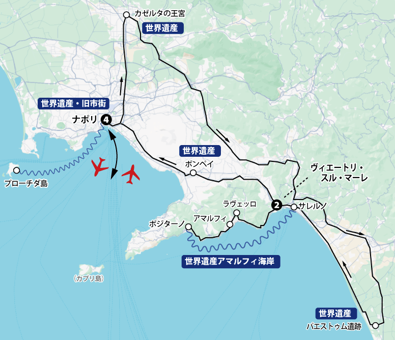 アマルフィナポリ地図