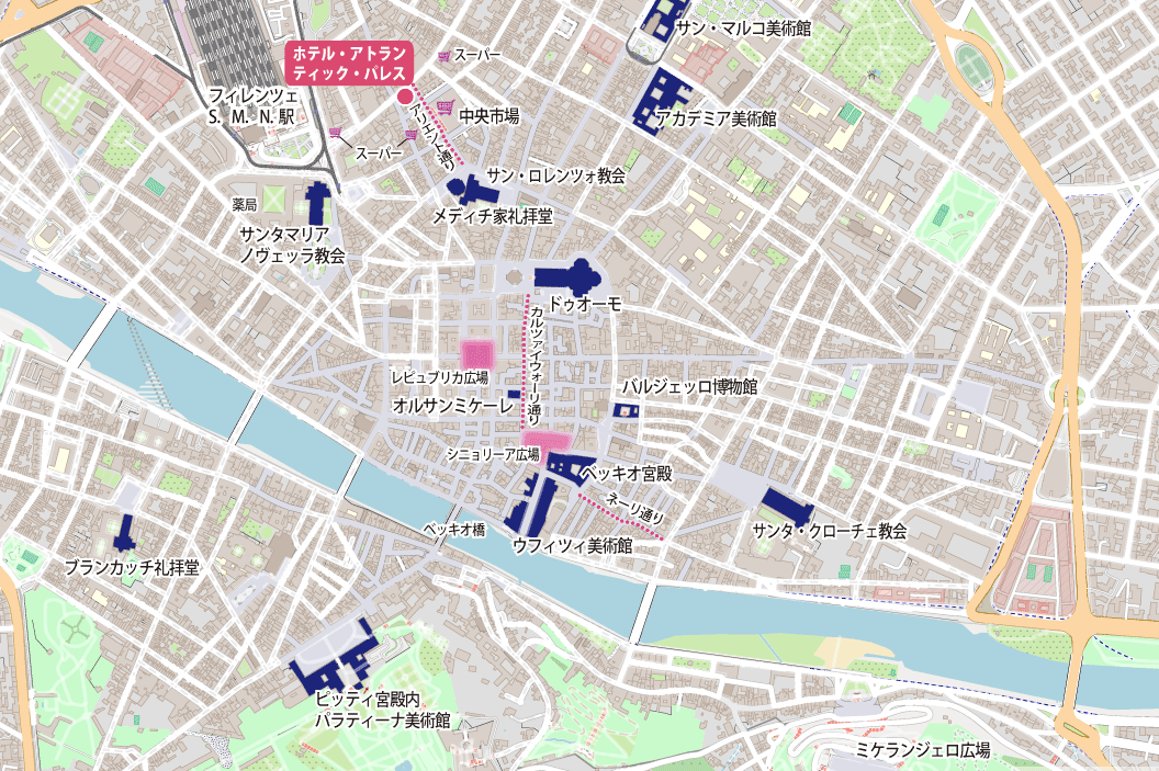 フィレンツェ市内詳細地図