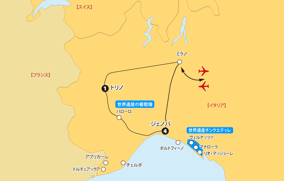 ジェノバ滞在８日間地図pc