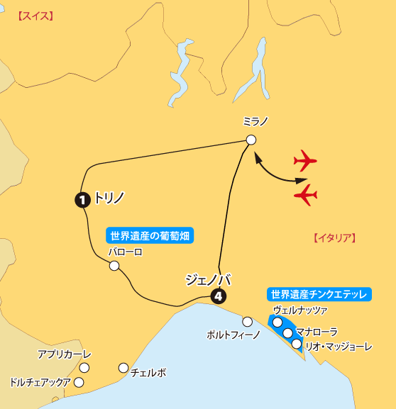 ジェノバ滞在８日間地図sp