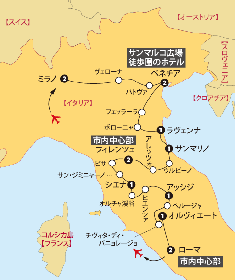 イタリア世界遺産小都市地図sp