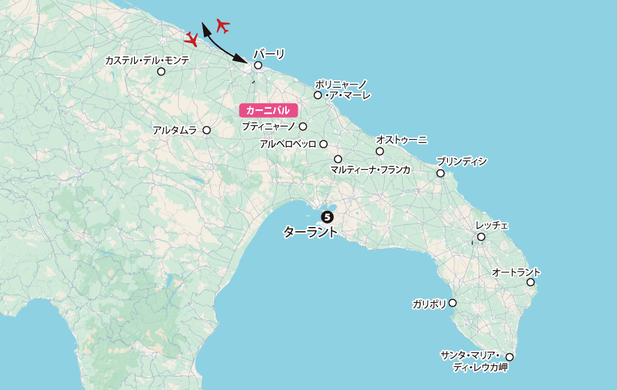 ターラント滞在地図pc