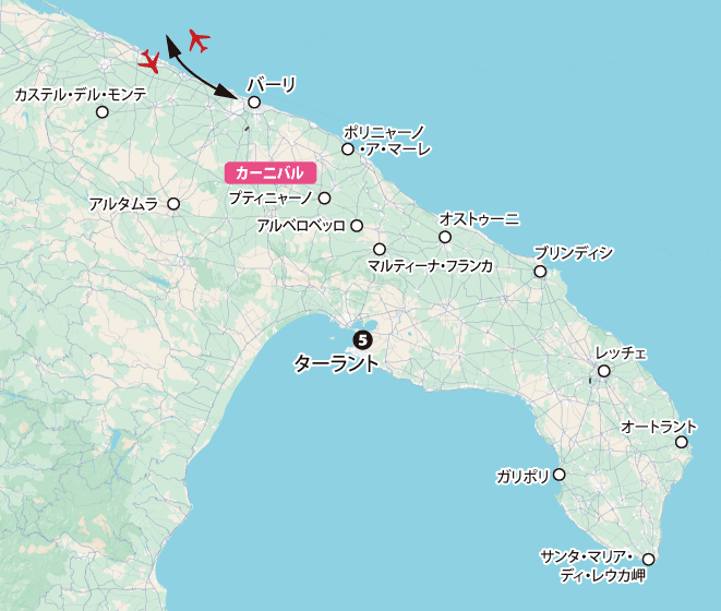 ターラント滞在地図sp
