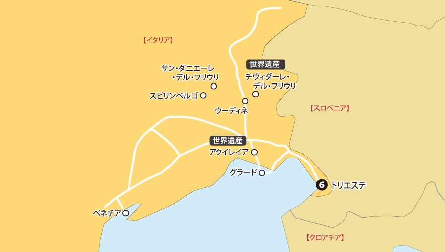 トリエステ滞在地図
