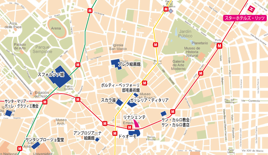 ミラノ滞在地図