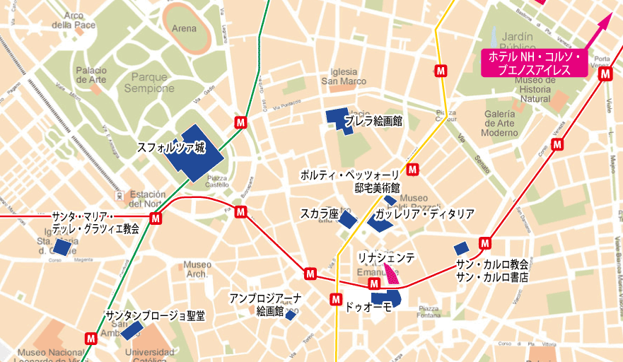 ミラノ滞在地図