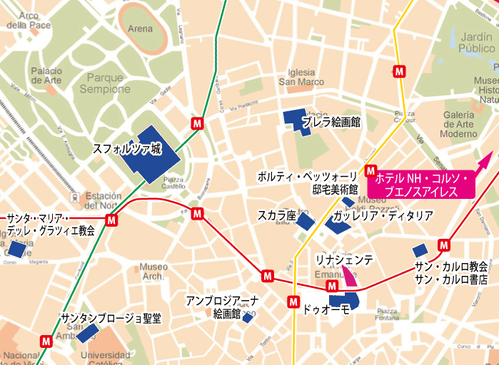 ミラノ滞在地図