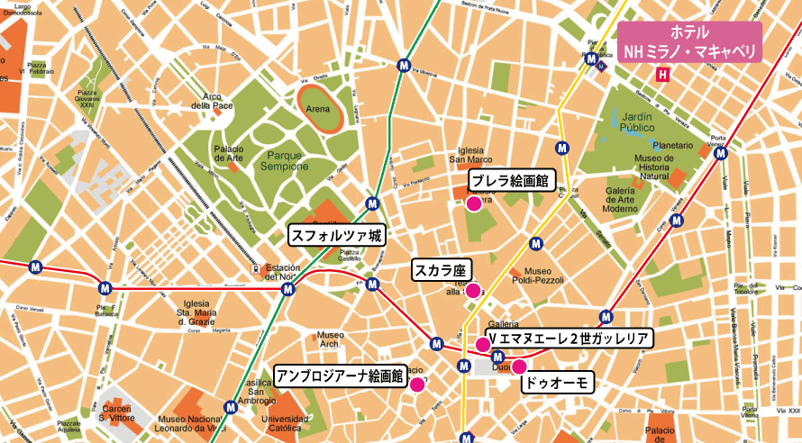 ミラノ滞在地図