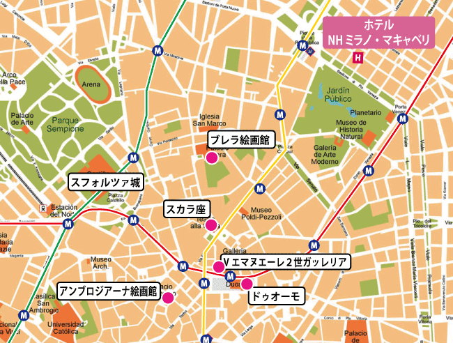 ミラノ滞在地図