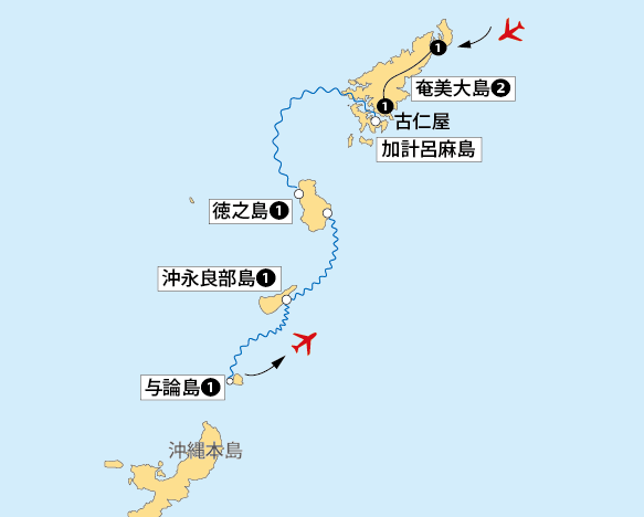 奄美群島地図