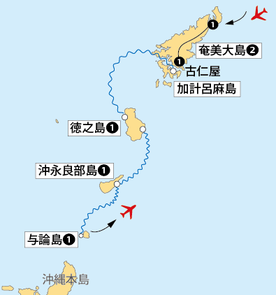 奄美群島地図