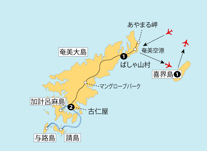 奄美群島パート２地図