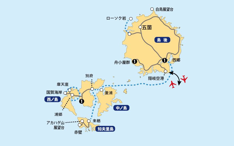 隠岐島４日間地図pc