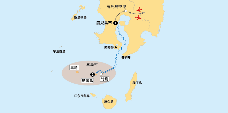 薩摩三島村地図