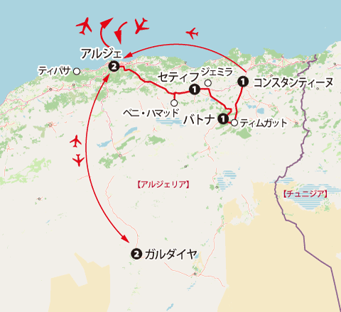 アルジェリア10日間地図sp