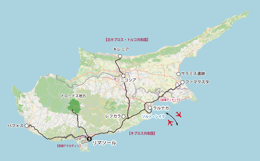 キプロス8日間地図pc