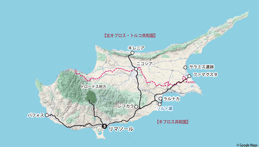 キプロス8日間地図pc