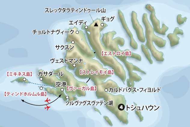 フェロー諸島詳細地図