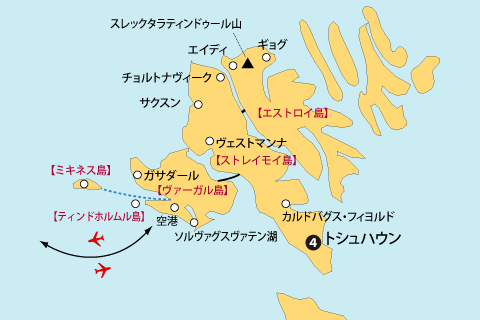 フェロー諸島詳細地図