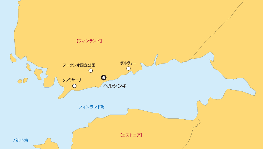 ヘルシンキ滞在地図